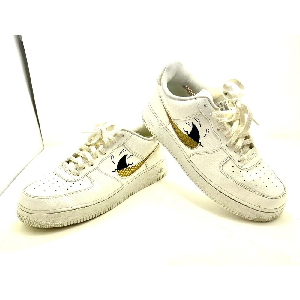 Nike Air Force 1 Low Sun Club Shark Fin Men’s  Size 11 White DM0117-100 Sneakers